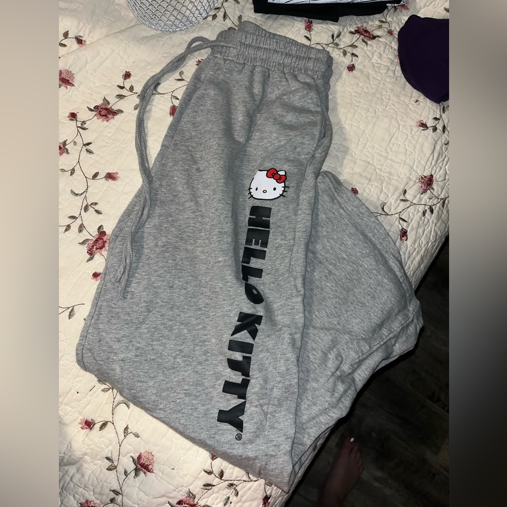 Hello Kitty Grey Flare Sweatpants